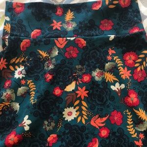 LulaRoe Floral Azure Skirt - Sz XL